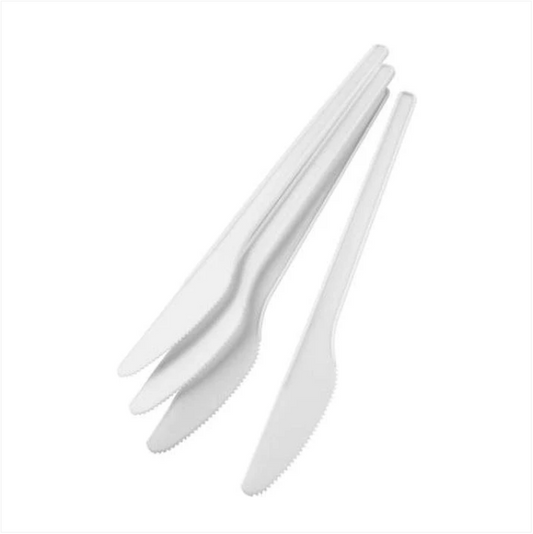 Plastic Disposable Party White Plastic Knives 100 Pack