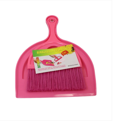 Plastic Dustpan and Brush Set 18x 23 cm Assorted Colours