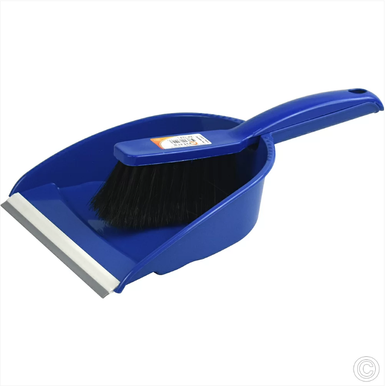 Plastic Dustpan and Brush Set 23 x 30 cm Assorted Colours