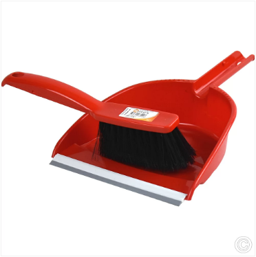 Plastic Dustpan and Brush Set 23 x 30 cm Assorted Colours