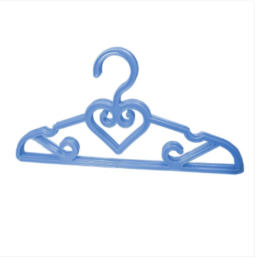 Plastic Fancy Designer Hangers Pack Of 5 Assorted Colours And Design 42cm