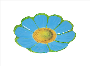 Plastic Floral Serving Eating Tray Kitchen Food Plate Sunflower Design Assorted Colours