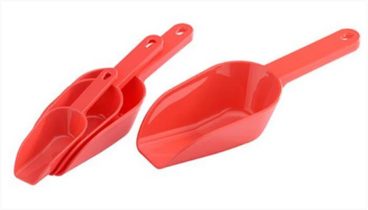 Plastic Food Sweets Candy Scoop Shovel Set of 4 Assorted Colours