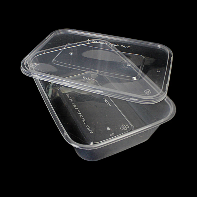 Plastic Food Takeaway Containers Oven and Microwave Safe 500ml 6 Pack