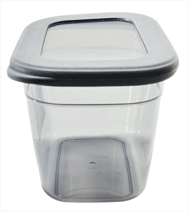 Plastic Grey Storage Container Box Food Storage With Lid 0.8 Litre