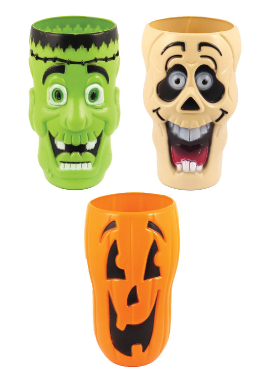 Plastic Halloween Party Cups Assorted Designs