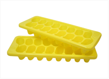 Plastic Ice Cube Tray 29 x 12 cm Pack of 2 Assorted Colours