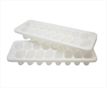 Plastic Ice Cube Tray 29 x 12 cm Pack of 2 Assorted Colours