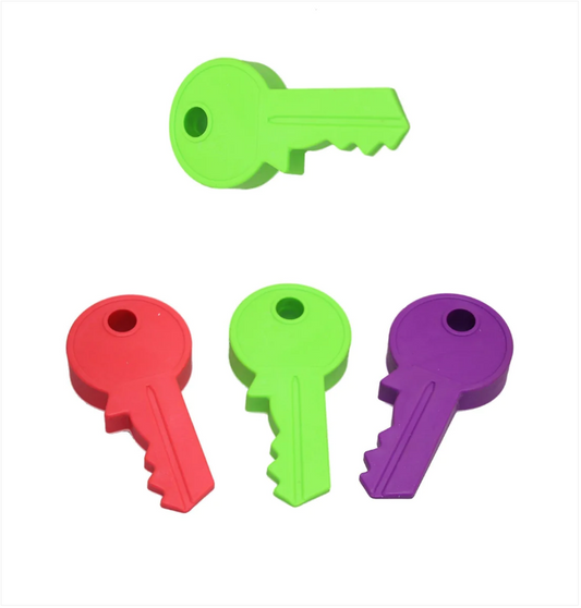 Plastic Key Shape Door Stopper 13 x 3 cm Assorted Colours