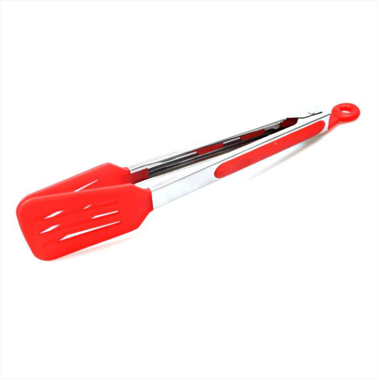 Plastic Kitchen BBQ Salad Food Serving Slotted Tongs Assorted Colours