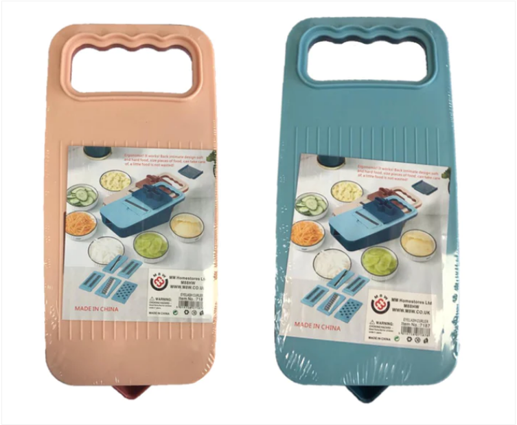 Plastic Kitchen Food Mandoline Slicer Cutter 23.5 x 11.5 cm Assorted Colours