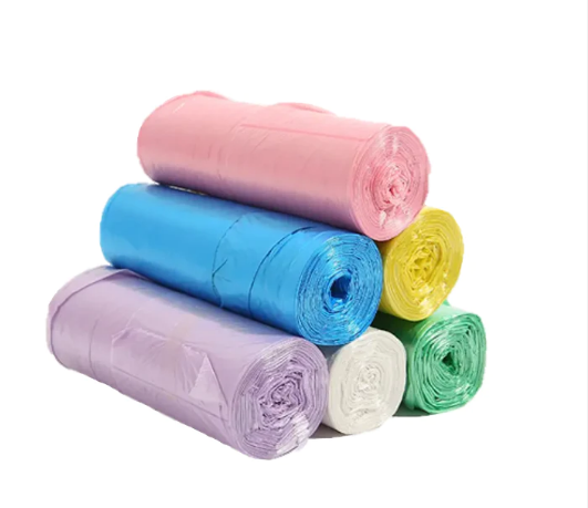 Plastic Kitchen Food Waste Garbage Bin Bags 6 Rolls 45 x 50 cm Assorted Colours