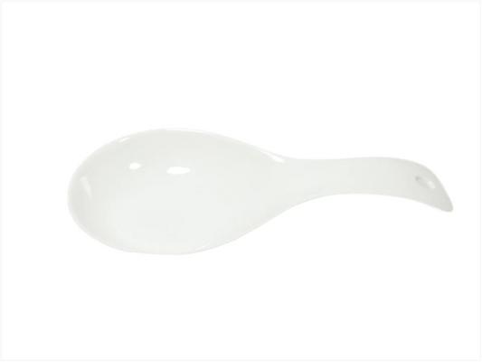 Plastic Kitchen Spoon Rest Wide Spoon Head White Plastic Spoon 34cm