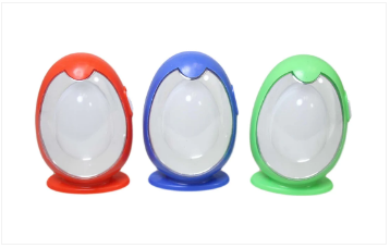 Plastic LED Portable Egg Shaped Round Lamp Assorted Colours