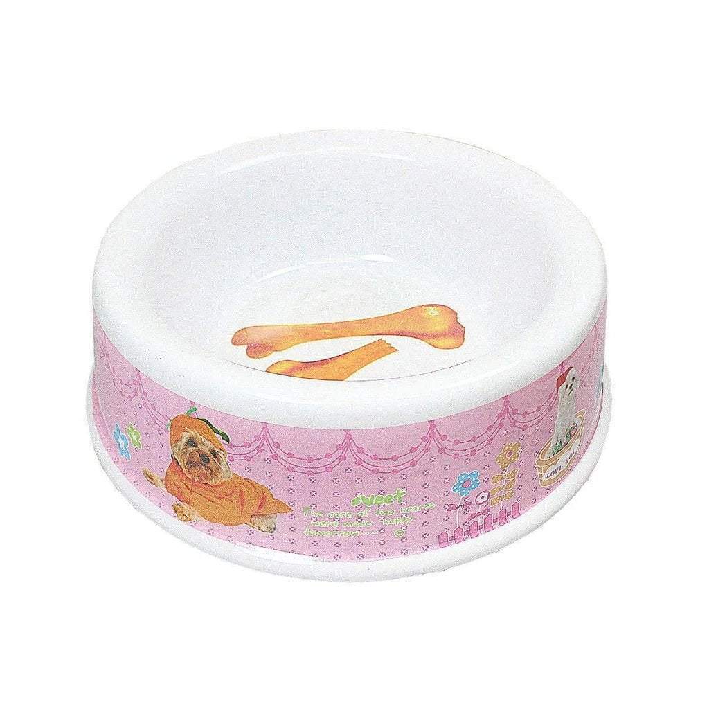 Plastic Pet Dog Bowl 16 x 5 cm Assorted Designs and Colours