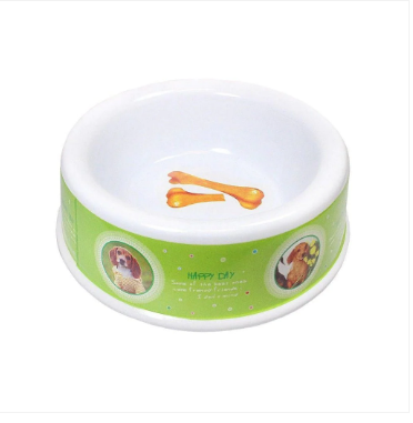 Plastic Pet Dog Bowl 16 x 5 cm Assorted Designs and Colours