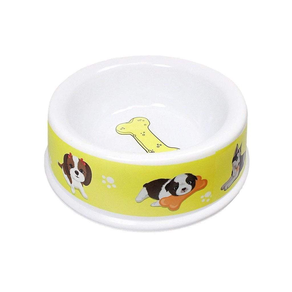 Plastic Pet Dog Bowl 16 x 5 cm Assorted Designs and Colours