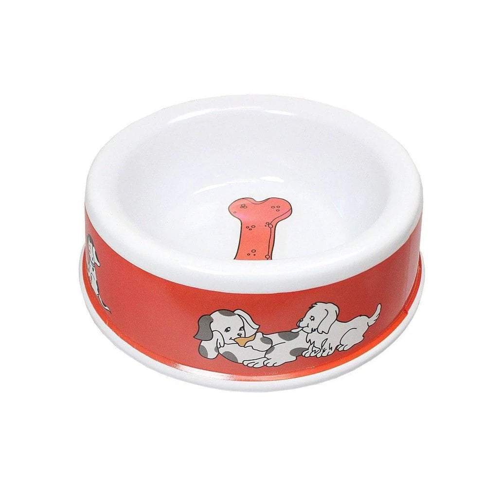 Plastic Pet Dog Bowl 16 x 5 cm Assorted Designs and Colours