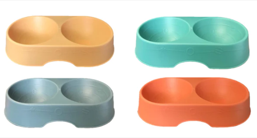 Plastic Pet Dog Feeding Bowl 25 x 13 x 5 cm Assorted Colours