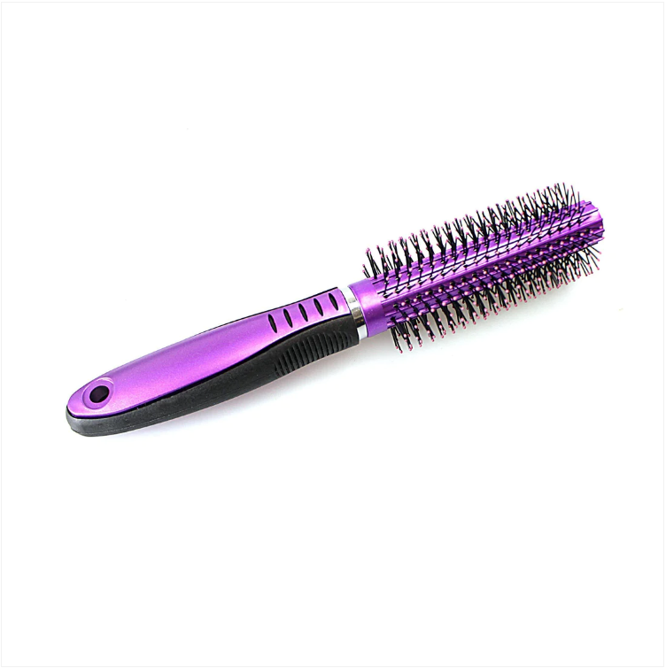 Plastic Round Hair Brush 22 cm Assorted Colours