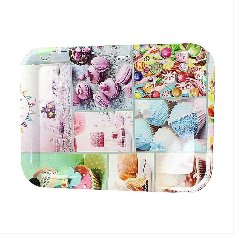 Plastic Serving Tray 30 x 22 cm Assorted Designs