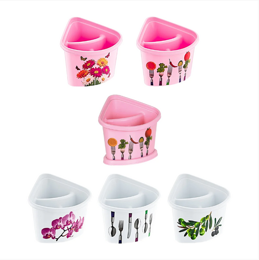 Plastic Silverware Cutlery Holder Assorted Designs And Colours