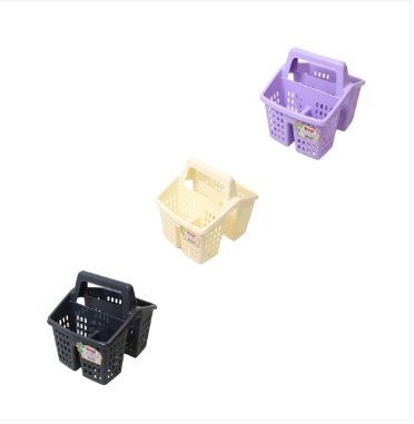 Plastic Sink Cutlery Holder 4 Sections 10 x 16 cm Assorted Colours