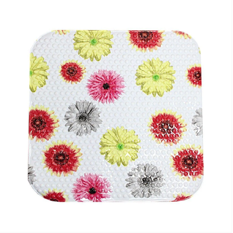 Plastic Square Bath Mat 44 cm Assorted Designs