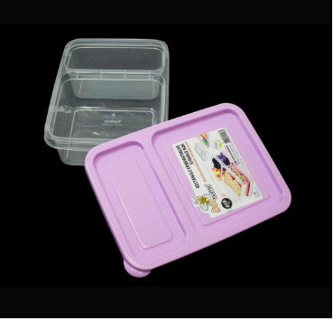 Plastic Storage Divider Container Compartment Food Box 850ml 18 x 6cm