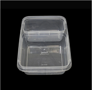 Plastic Storage Divider Container Compartment Food Box 850ml 18 x 6cm