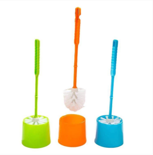 Plastic Toilet Brush Bathroom Cleaning 34.5 cm Assorted Colours