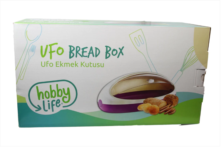 Plastic UFO Bread Storage Box Bin 39 x 25 cm Assorted Colours