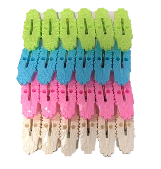 Plastic Washing Line Clothes Pegs 5 cm Pack of 20 Assorted Colours