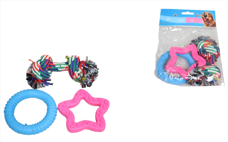 Playful Dog Toys 3 In Pack