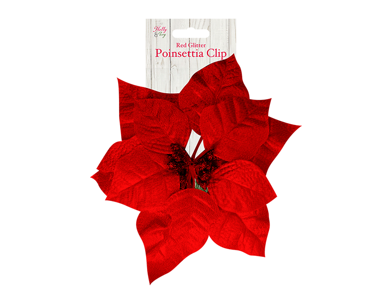 Poinsettia Clip