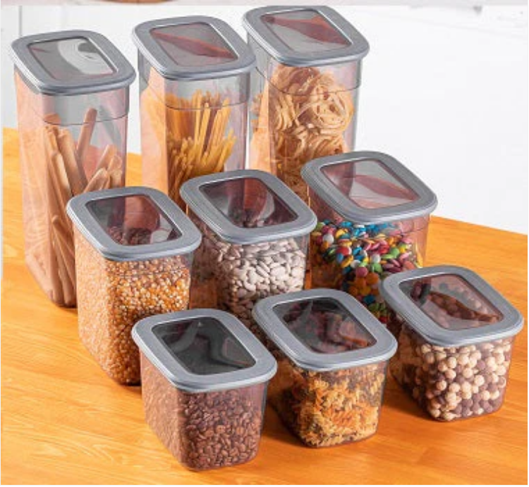 Poli Long Plastic Food Storage Containers Set Of 3 1.3l / 2l / 3.2l