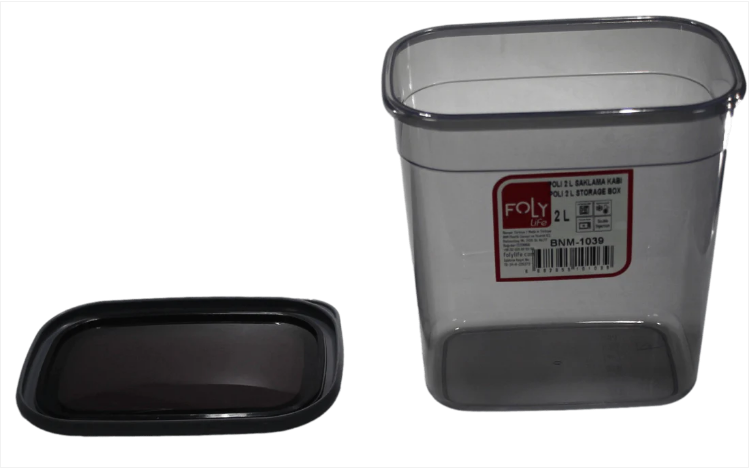 Poli Long Plastic Food Storage Containers Set Of 3 1.3l / 2l / 3.2l