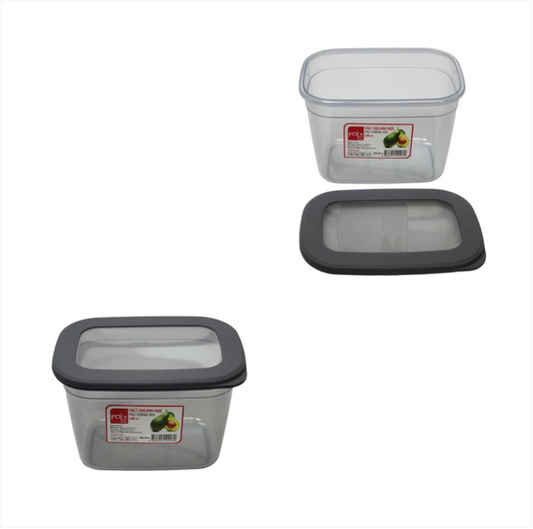 Poli Plastic Food Storage Container Box Grey 1.3 Litre 16 x 10 cm