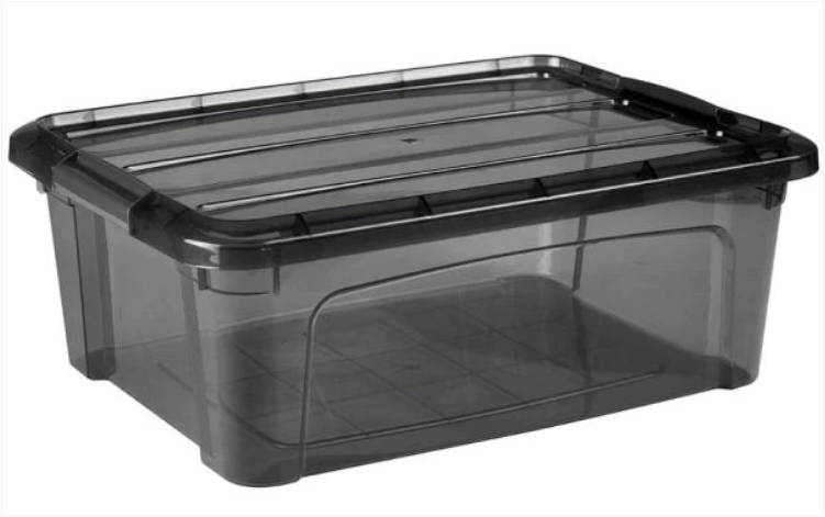 Poli Plastic Storage Box Black 12 Litre 40 cm