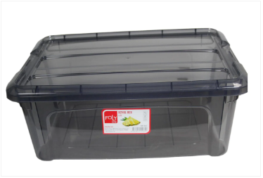 Poli Plastic Storage Box Black 12 Litre 40 cm