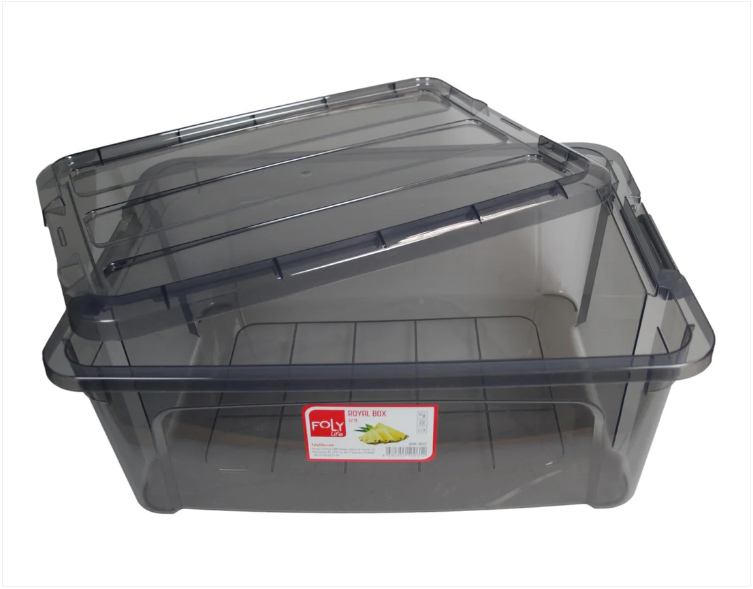 Poli Plastic Storage Box Black 12 Litre 40 cm