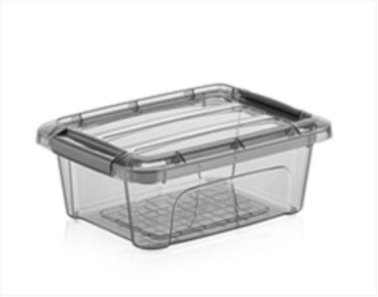 Poli Plastic Storage Box with Lid 1.2 Litre