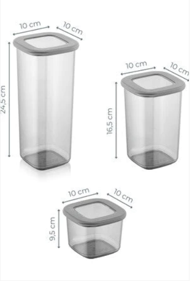 Poli Square Food Storage Container 1.75 Litre 24.5 x 10 x 10 cm