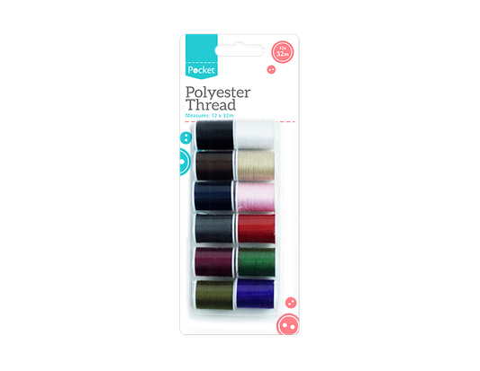 Polyester Thread 32m - 12 Pack