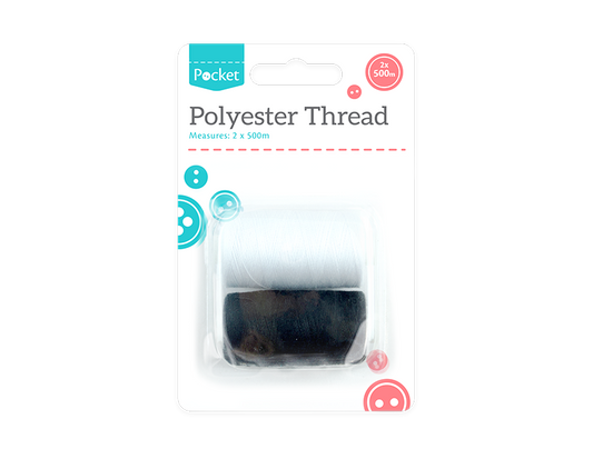 Polyester Thread 500m - 2 Pack