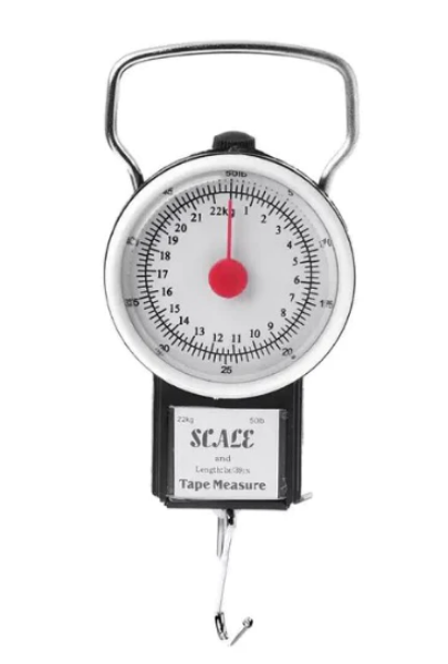 Portable Mechanical Luggage Weighing Scale 22kg 11 x 7.5 cm