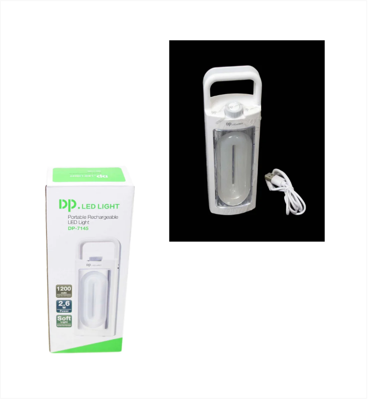 Portable Rechargeable LED DP Light 1200 AH 2.6 Watt Power With USB Wire 14cm