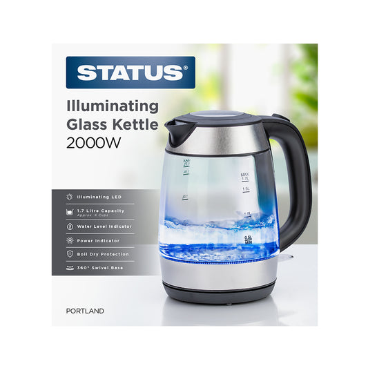Portland - Glass - 1.7 Litre - Swivel Cordless - Kettle - 2kw - 1 pk - in Glossy Retail Box