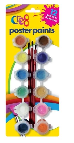 Poster Paints, 12 Colours