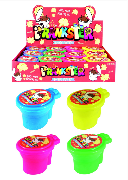 Prankster Jokes Kids Toilet Noise Putty 'Stick Your Fingers In' Assorted Colour Large